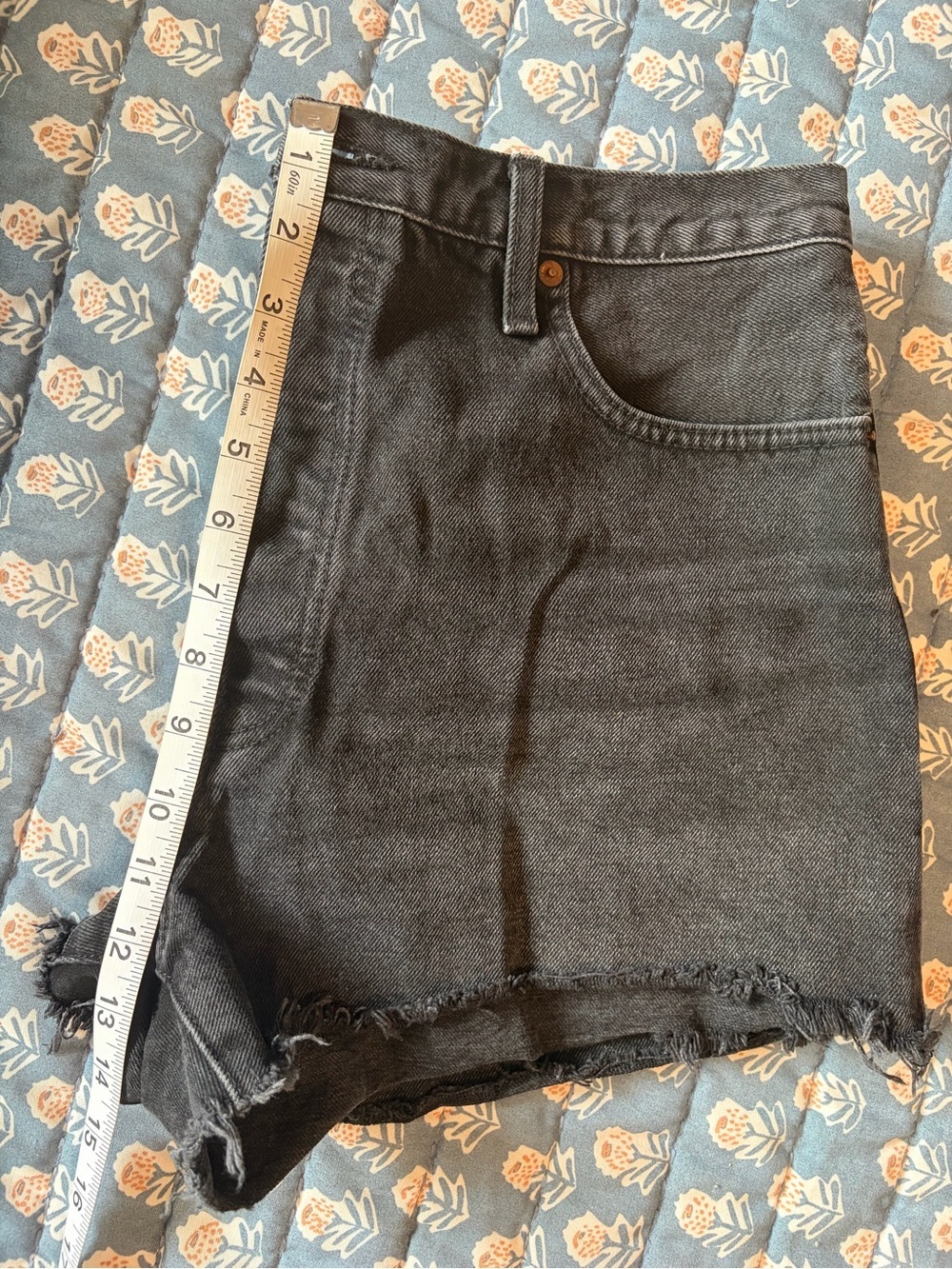 RE/DONE The Breezy Short Washed Black Size 31 Button Fly Denim Shorts - Picture 11 of 11